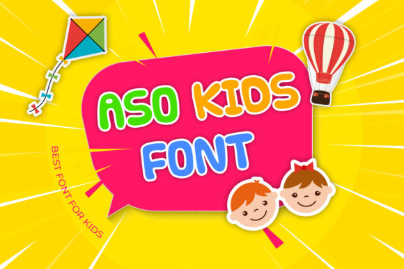 Aso Kids: A Bold Display Font for Instant Kid-First Clarity