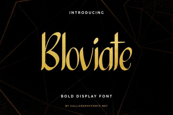 Bloviate: A Display Font That Speaks with Quiet Confidence