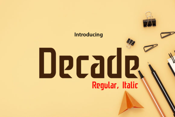 Decade: A Minimalist Display Font That Commands Attention