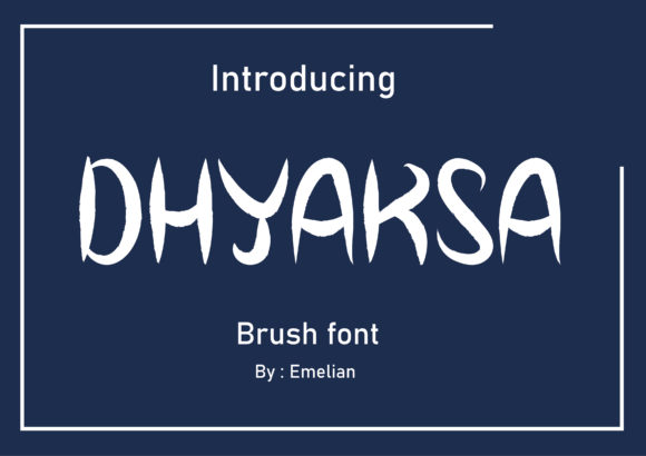 Dhyaksa Display Font for Handmade Creators