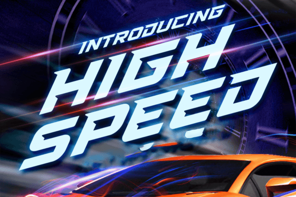 High Speed Font: A Bold Display Typeface for Digital Impact