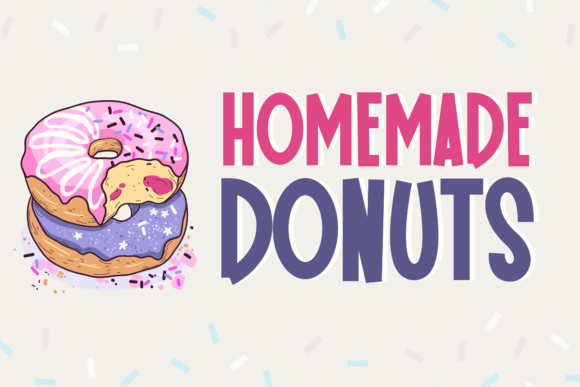 Homemade Donuts: A Playful Display Font for Editorial Charm